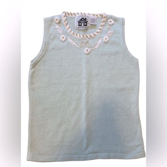 Vintage storybook knits light blue sweater vest Small - Picture 1 of 3